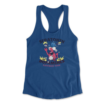 Molecules Rock Womens Racerback Tank in Royal color